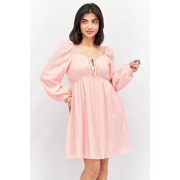 NWT Daisy Street Mini Milkmaid Poplin Tie Front Dress XS - Picture 2 of 8